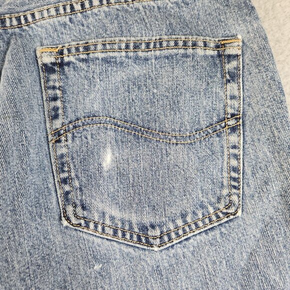 Relaxed Fit Y2K Skater Grunge Denim Pants LEE Jeans Mens 32x30 Blue Straight Leg - Picture 12 of 15